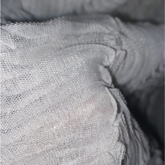 Sleeveless Shirred Tulle Midi Dress Ivory Adrianna Papell - Picture 5 of 10